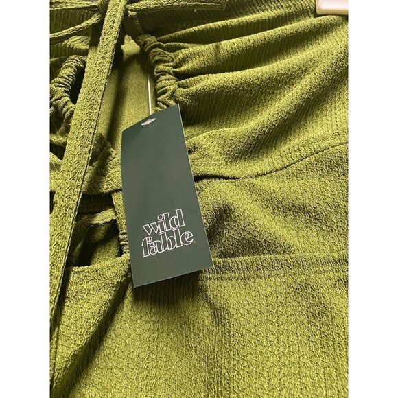 Wild Fable Responsible Style Large Green Sleeveless Dress New - Picture 5 of 8